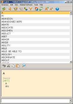LingvoSoft Dictionary 2009 English <-> Yiddish 4.1.29 screenshot